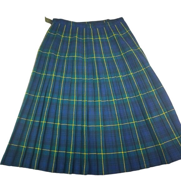Vintage Mosbrook Plaid Tartan Academia Will Pleated Midi Kilt - Picture 6 of 6